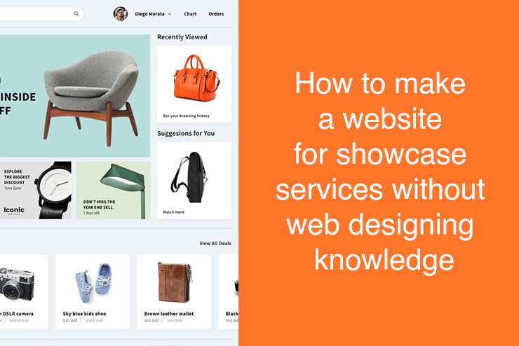 How to make a website for showcase services without web designing knowledge