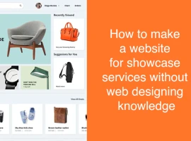 How to make a website for showcase services without web designing knowledge